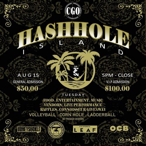 Tuesday August 15th @ Hash Hole Island in Isleton Ca Shout.